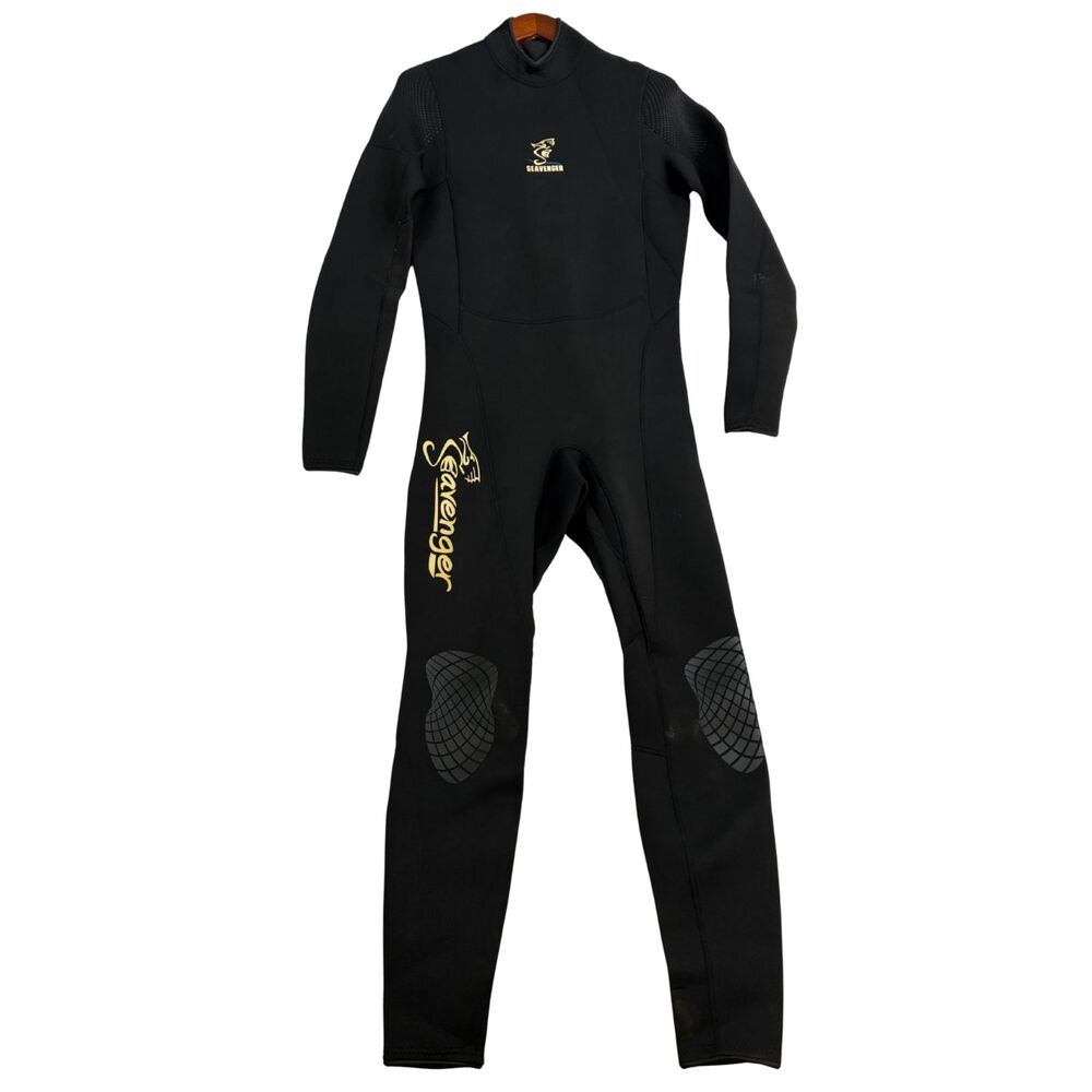 Seavenger Men’s XL Full Wetsuit Black 3mm Neoprene Long Sleeve Back Zip Diving